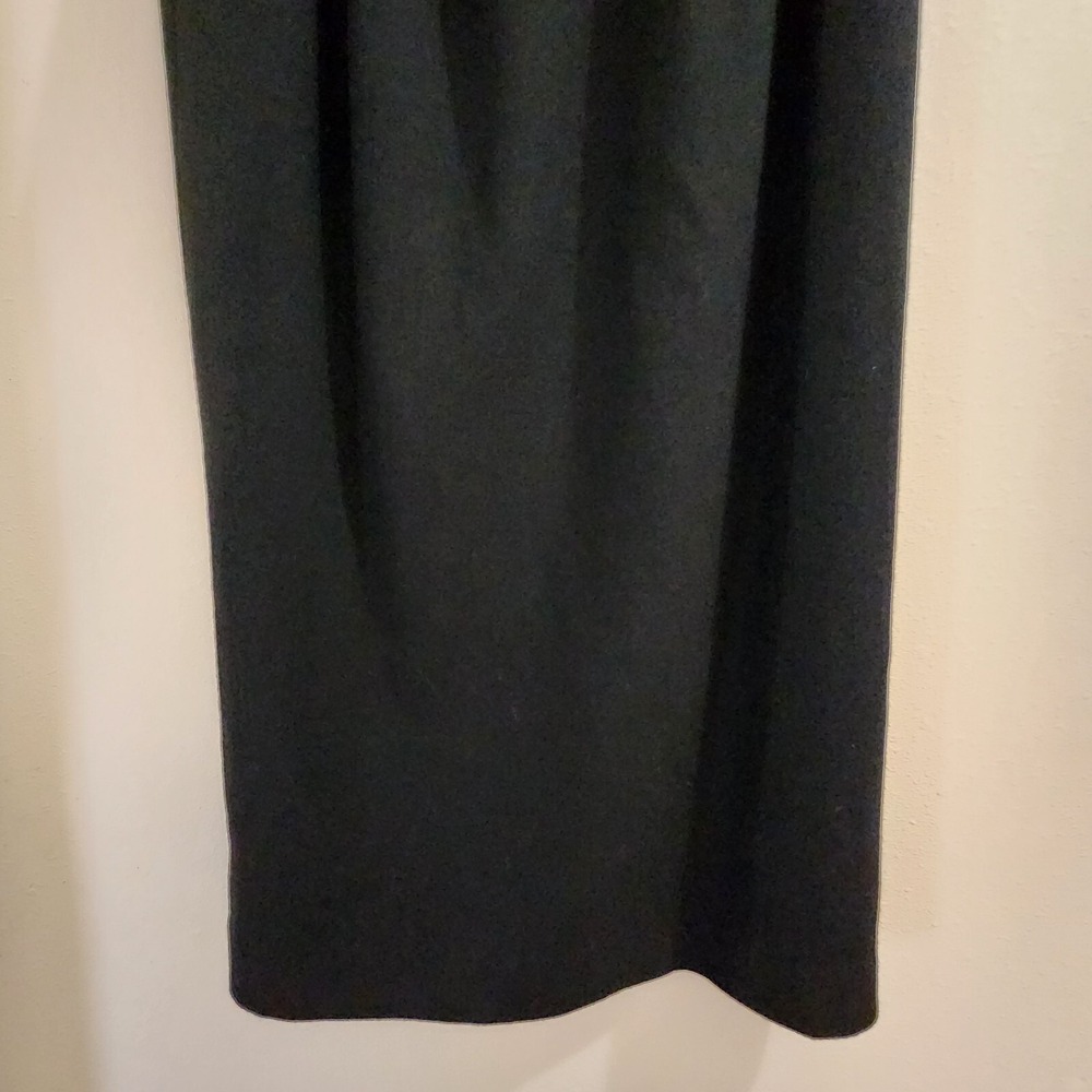 Vintage Dana Brooke Black Wool Pencil Maxi Tube Skirt Secretary Classic NWT 10 - Picture 5 of 13
